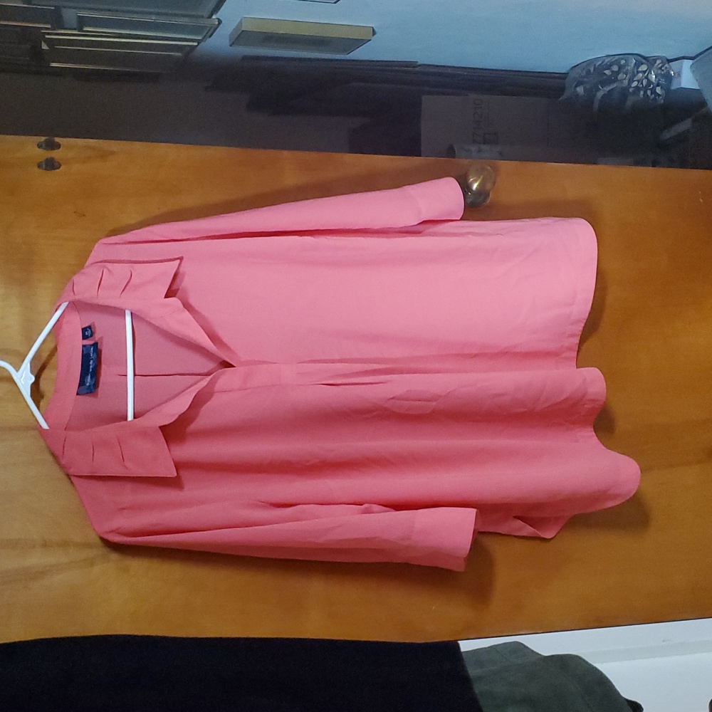 Susan Graver Style Orange/peach Blouse 2X